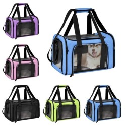 Haustier-Träger-Rucksack, Transporttasche, Katzentragebox, Reisetasche, Klappkäfig blau