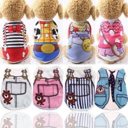Kleine Haustier Hund Kleidung Weste Unten Jacke Cartoon Nette Chihuahua T-shirt Welpen Yorkshire Terrier Welpen Bulldog XS