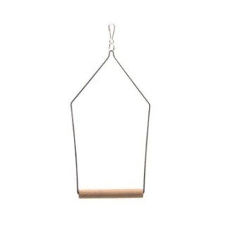 nobleza Hochwertige Vogelschaukel aus Holz und Metall M