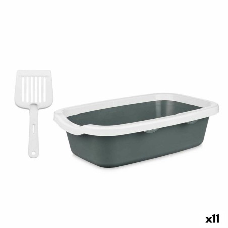Katzentoilette Mascow 87954 Weiß Anthrazit Kunststoff 25 x 11 x 2 cm (11 Stück)