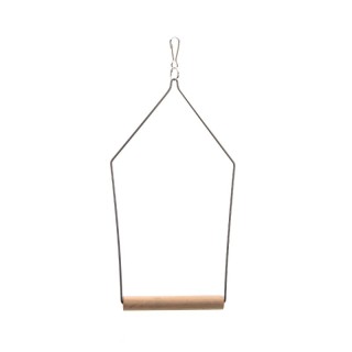 nobleza Hochwertige Vogelschaukel aus Holz und Metall S