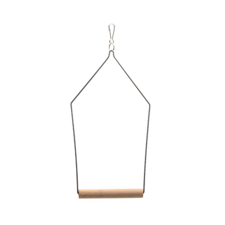 nobleza Hochwertige Vogelschaukel aus Holz und Metall S