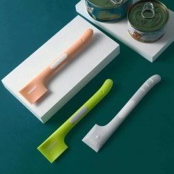 Dosenlöffel für Haustiere, 3-in-1, universeller Verschlussdeckel, Fütterungs- und Rührlöffel mit langem Griff, Katzenschaufel
