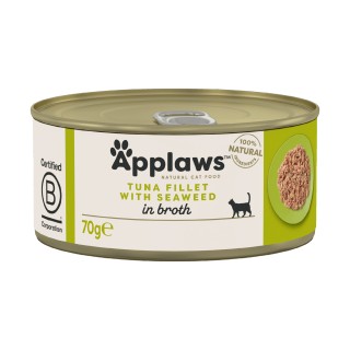 Applaws Katzenfutter - Dosen - Tuna Fillet & Seaweed - 24 x 70 g