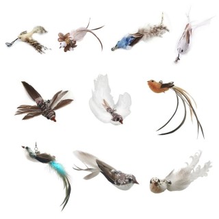 Simulation Vogel Katzenspielzeug Federvogel mit Glocke Interaktives Katzenspielzeug Tease Cat Ersatz Federkopf