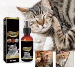 30ml Hautpflegespray für Haustiere, Katzen-Ringelflechte zur Behandlung von Dermatitis und Ekzemen, Spray zur Linderung von J