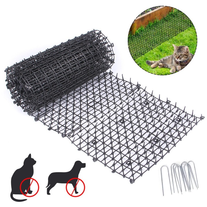 Anti-Katzen-Matte mit Spikes, Katzen-Hunde-Abschreckungsmatte, Katzenhund für Garten, Zäune, Sofa-Pflanzen schützen One Size