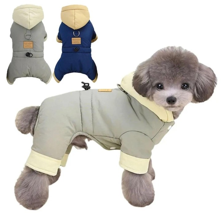 Gepolsterter, wasserdichter Winteroverall für kleine Hunde, Haustier-Welpenjacke, Mantel aus Fleece, warmer Schneeanzug, Chih