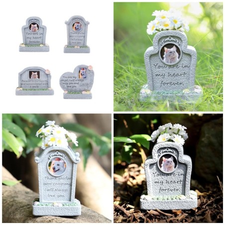 Gravierter Haustier-Gedenkgrabstein für den Garten, Grabstein aus Kunstharz für verstorbene Tiere, Grabstein für verlorene Ka