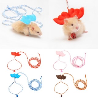 Hamster Geschirr Leinen Set Größe anpassen Hamster Plüsch Flügel Zugseil Zuverlässigkeit Hamster Geschirr mit Plüsch Flügel r