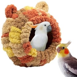 Warmes Vogelnest, Winterhaus, Hängematte zum Aufhängen, Käfigzubehör, Plüschversteck für Papageien, Kolibri-Dekoration, Vogel