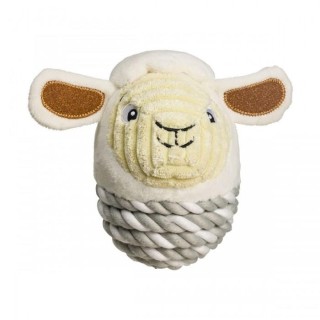 House of Paws Schaf-Seil-Hundespielzeug One Size weiß
