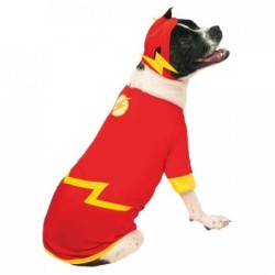 Flash-Hundekostüm L rot/gelb