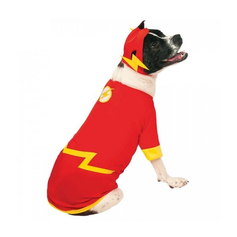 Flash-Hundekostüm L rot/gelb