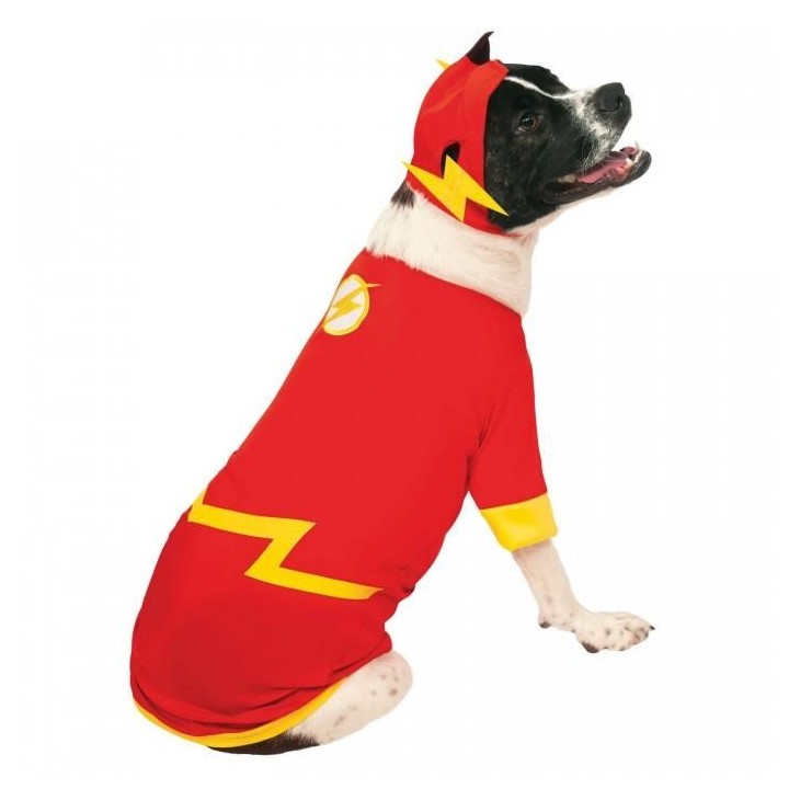 Flash-Hundekostüm L rot/gelb