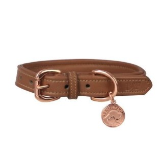 Benji & Flo Deluxe Ledergepolstertes Hundehalsband L- Length: