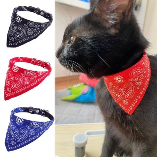 Verstellbarer Schal für Haustiere, Welpen und Katzen, Bandana-Kragen, Halstuch für kleine Hunde, Kätzchen, Speicheltuch, PU-H