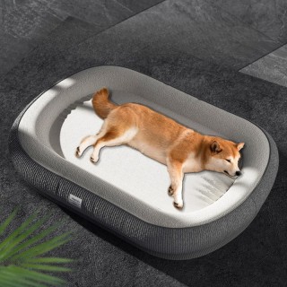 Grauer, einfacher, verdickter Runway-Zwinger für mittelgroße und große Hunde, Corgi, Shiba Inu, Vierjahreszeiten-Zwinger, Hau