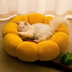 Herbst Offene Katzenstreu Sonnenblumen Blütenblatt Streu Katzenmatte Herbst Winter Warme Katzenstreu Haustier Schlafen Liefer