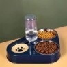 3-in-1-Futternapf für Hunde und Katzen mit Flasche, automatischer Trinkbrunnen, tragbar, langlebig, Edelstahl, 3 Näpfe, Heimt