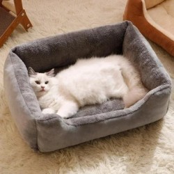 Haustier-Tiefschlaf-Katzenbett, Bett für Katzen und Hunde, warmes, verdicktes Katzenbett, Kätzchenkissen, Hundehütten, Katzen