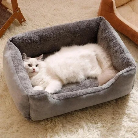 Haustier-Tiefschlaf-Katzenbett, Bett für Katzen und Hunde, warmes, verdicktes Katzenbett, Kätzchenkissen, Hundehütten, Katzen