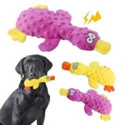 Lustiges Plüschspielzeug für kleine und große Hunde, quietschend klingendes Kauspielzeug in Entenform, interaktives Hundespie
