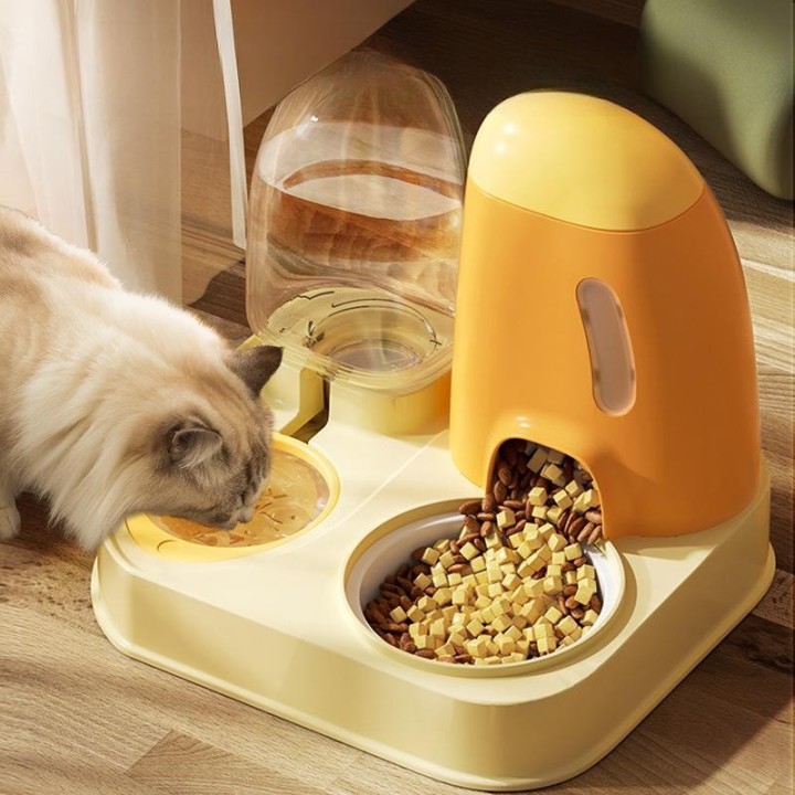 Großraum-Segel-Trinkwasserspender für Hunde, automatisch, einteiliger Doppelnapf, Hundenapf, Katzennapf, Heimtierbedarf 27*24