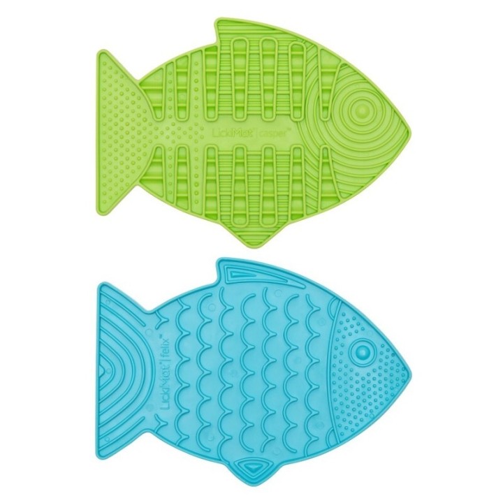 LickiMat Set Cat Casper/Felix grün