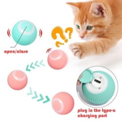 Intelligentes Katzenspielzeug, automatischer rollender Ball, elektrisches Katzenspielzeug, interaktiv, für Katzen, Training,