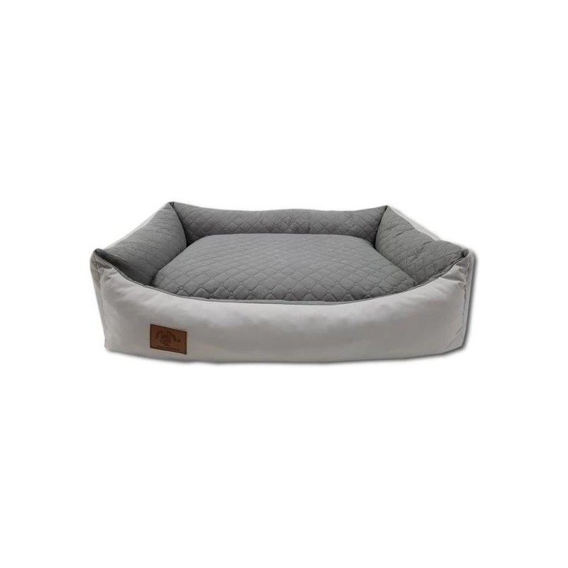 Helles, graues Hundebett, 100 x 70 cm, waschbares Hundebett, wasserundurchlässiges Hundebett