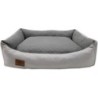 Helles, graues Hundebett, 100 x 70 cm, waschbares Hundebett, wasserundurchlässiges Hundebett
