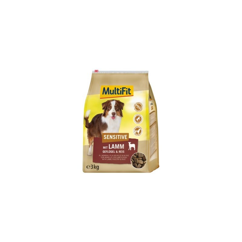 MultiFit Sensitive Adult mit Lamm, Geflügel & Reis 3 kg