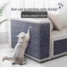 Sofaschutzaufkleber: Selbstklebendes Katzenkratzbrett aus Stoff, zugeschnitten für Möbel und Wände. 30x30x0.4 cm schwarz