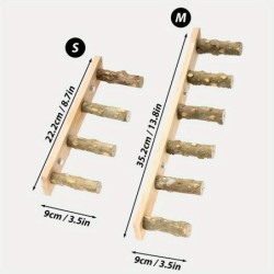 4/6 Stufen Holzleiter Haustier Interaktives Vogelpapageispielzeug Leiter für Hamsterkäfig Lustiger Schleifstab Kletterspielze