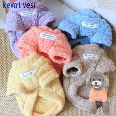 Winter-Hundepullover, warme Plüsch-Hundekleidung für kleine und mittelgroße Hunde, Katzen, weicher Welpenmantel, Jacke, Chihu