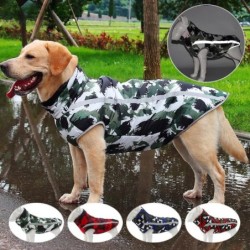 Wasserdichte Hundekleidung Reflektierender Haustiermantel für große Hunde Winterwarmes Fleece Große Hundemäntel und -jacken H