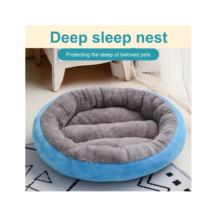 Gemütliches Hundebett für den Winter, warme Hundehütte mit PP-Baumwollfüllung, rundes Hundeschlafbett für Katzen, kleine und