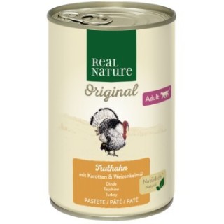 REAL NATURE Adult Truthahn, Karotten und Weizenkeimöl 6x400 g