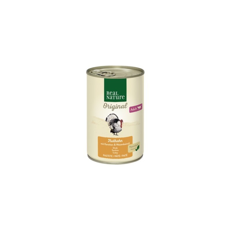 REAL NATURE Adult Truthahn, Karotten und Weizenkeimöl 6x400 g
