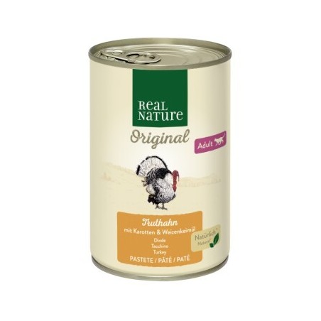 REAL NATURE Adult Truthahn, Karotten und Weizenkeimöl 6x400 g