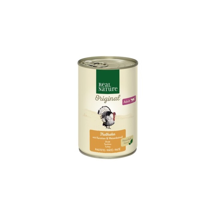 REAL NATURE Adult Truthahn, Karotten und Weizenkeimöl 6x400 g