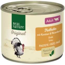 REAL NATURE Adult Truthahn, Karotten und Weizenkeimöl 6x200 g