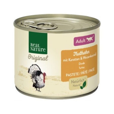 REAL NATURE Adult Truthahn, Karotten und Weizenkeimöl 6x200 g