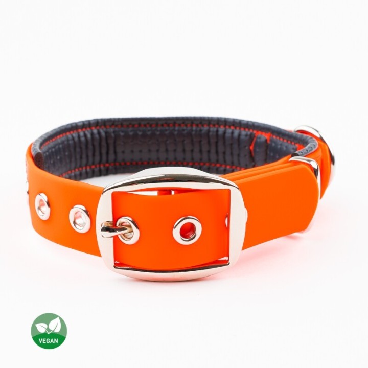 PetTec veganes Hundehalsband orange M
