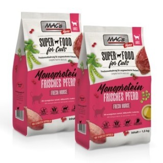MAC's Cat Adult Trockenfutter Mono frisches Pferd 2x1.5 kg