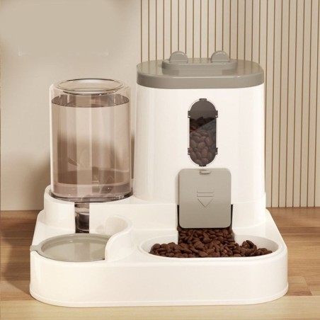 Mit Wasserbrunnen Automatischer Katzenwasser-Futterspender Trocken-Nass-Trennung Katzen-Hundefutternapf Katzen blau