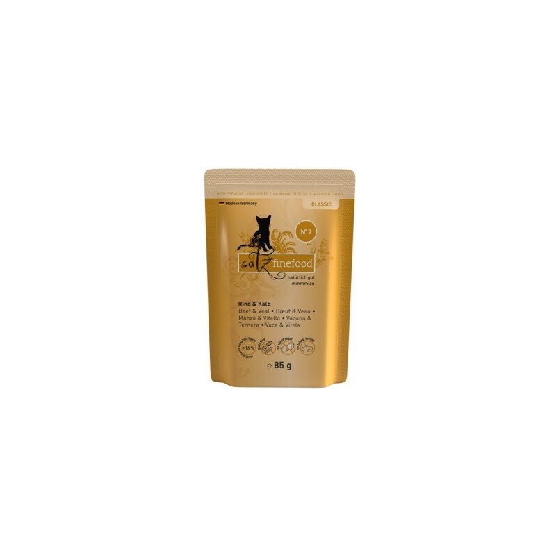Catz finefood Nassfutter Katze Classic Adult 8x85 g No. 7 Rind und Kalb