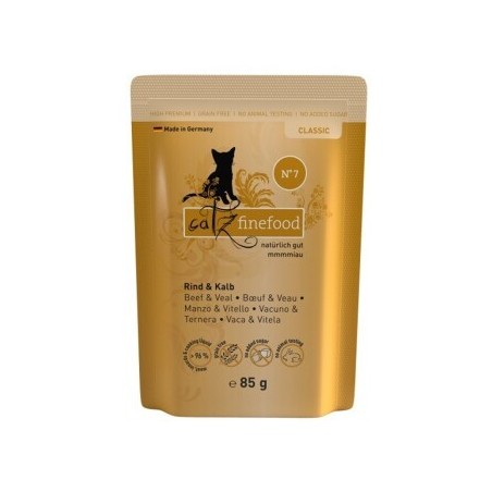 Catz finefood Nassfutter Katze Classic Adult 8x85 g No. 7 Rind und Kalb