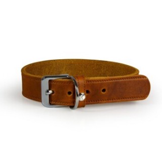 Das Lederband Halsband Weinheim maroon 62 cm, 4 cm